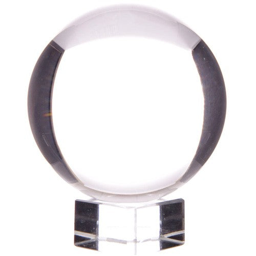 Crystal Ball - 130mm Diameter - Glass Stand - Fortune Telling - Healing