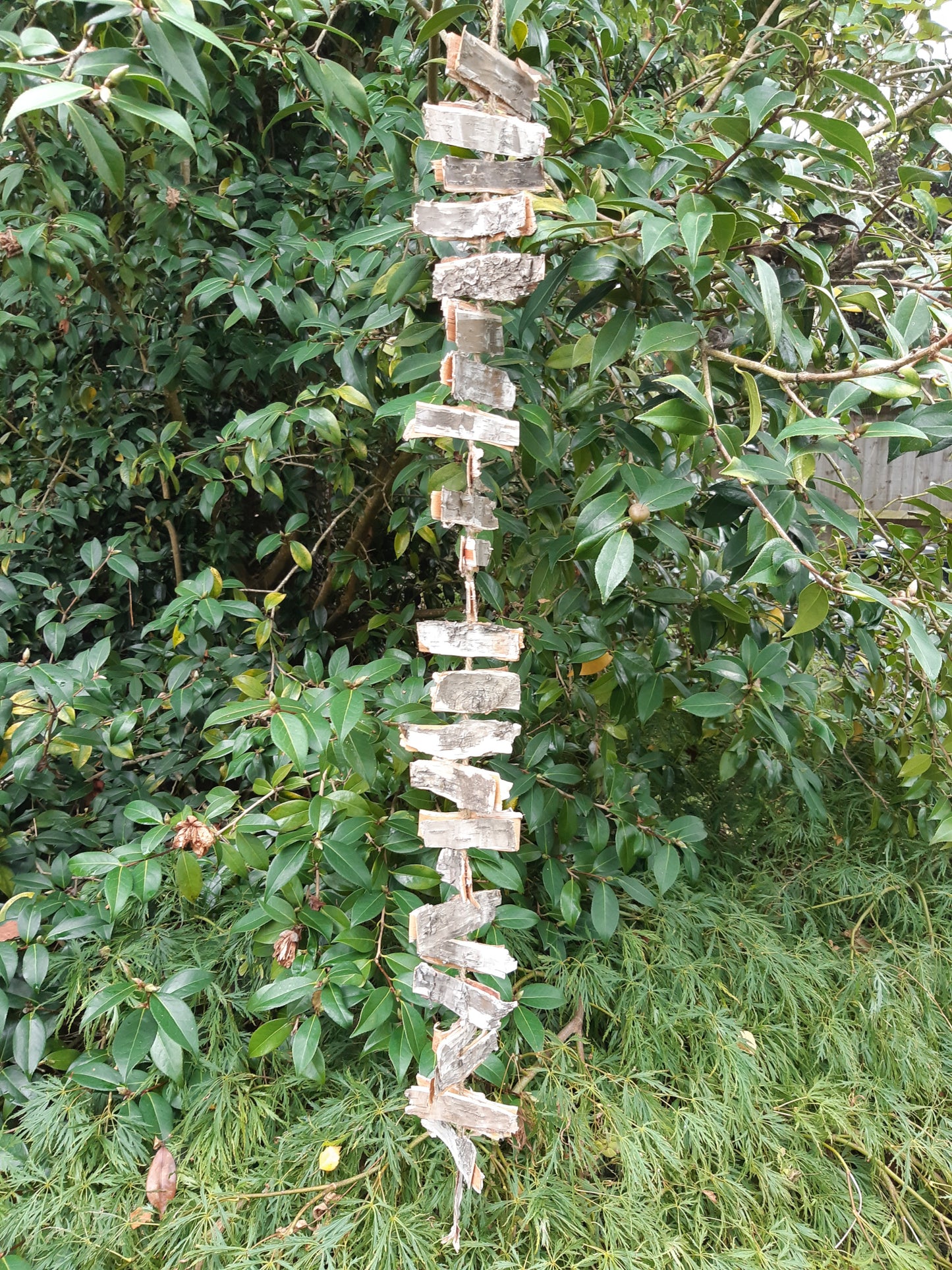 Birch Bark Hanging Garland - Rustic Decoration - Christmas - 1mt Long