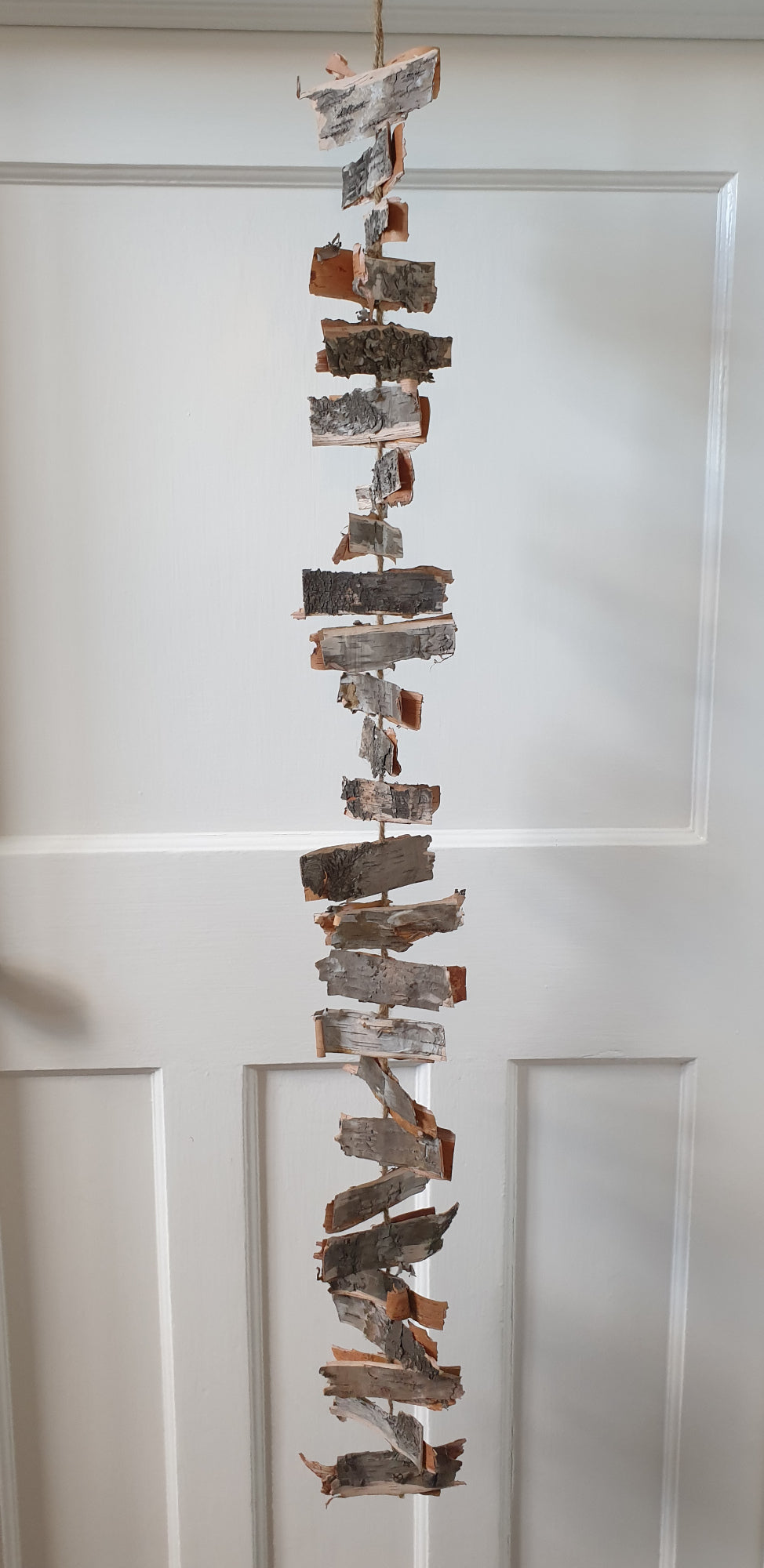 Birch Bark Hanging Garland - Rustic Decoration - Christmas - 1mt Long