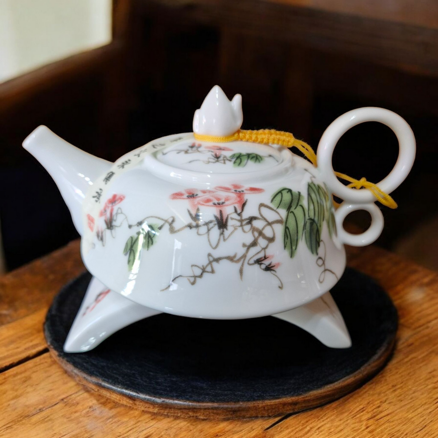 Chinese Hand Painted Bone China Luxury Tea Set - Morning Glory - Gift Boxed