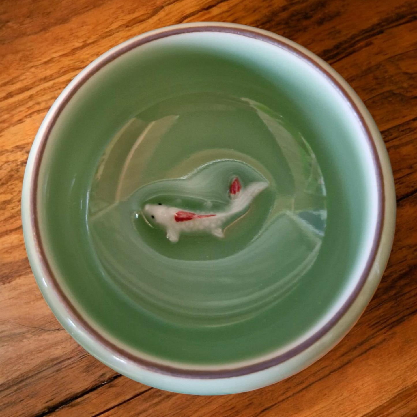 Chinese Koi Carp Fish Luxury Tea Set with Jug and Strainer - Gift Boxed