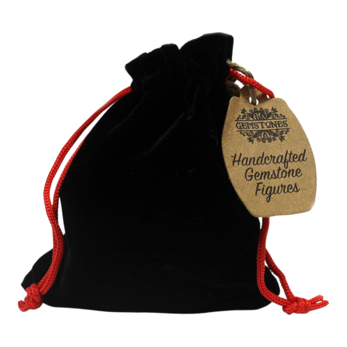 Gemstone Skull - Rose Quartz - Hand Carved - Velvet Gift Pouch