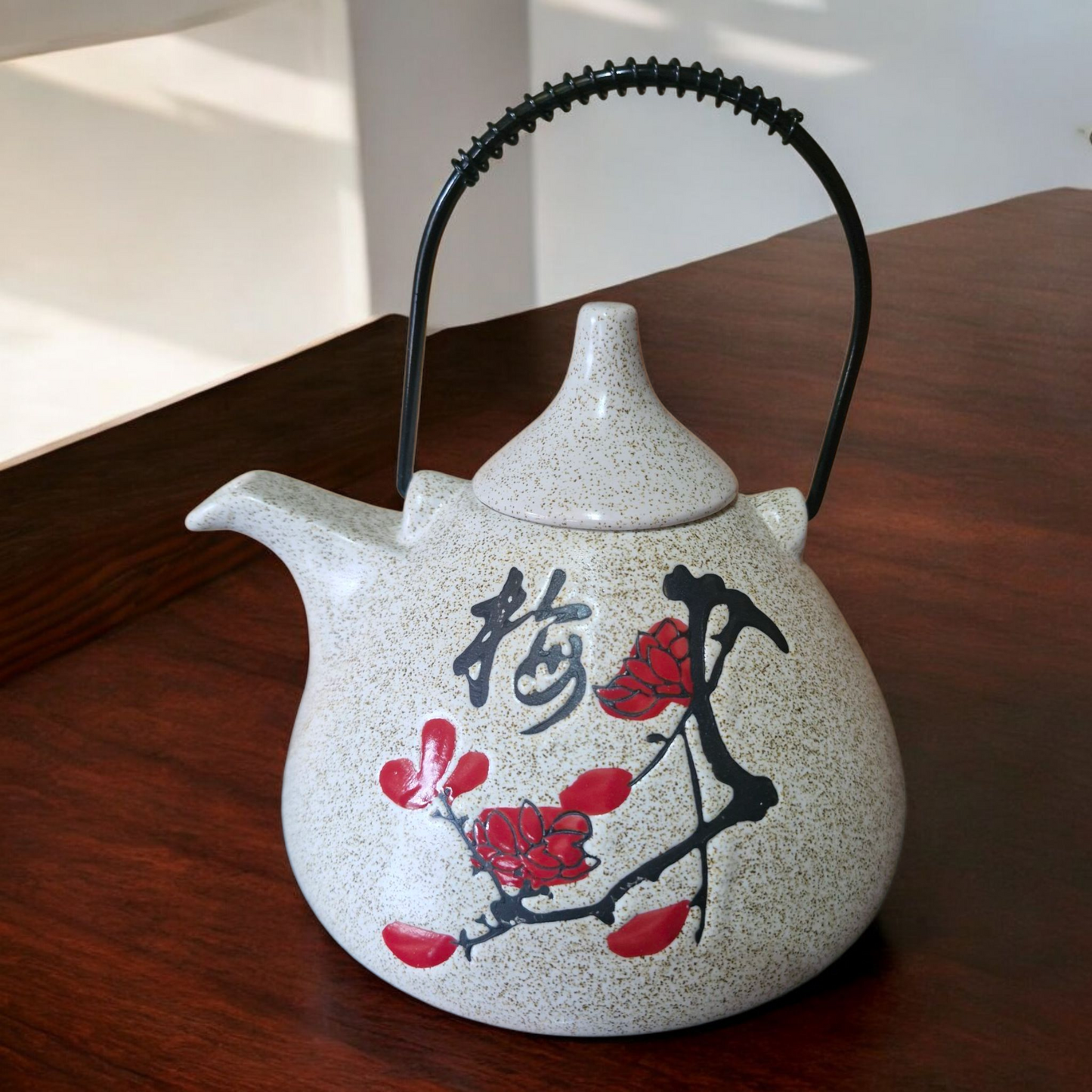 Chinese Tea Set - Speckled Plum Blossom Pattern - Four Cups