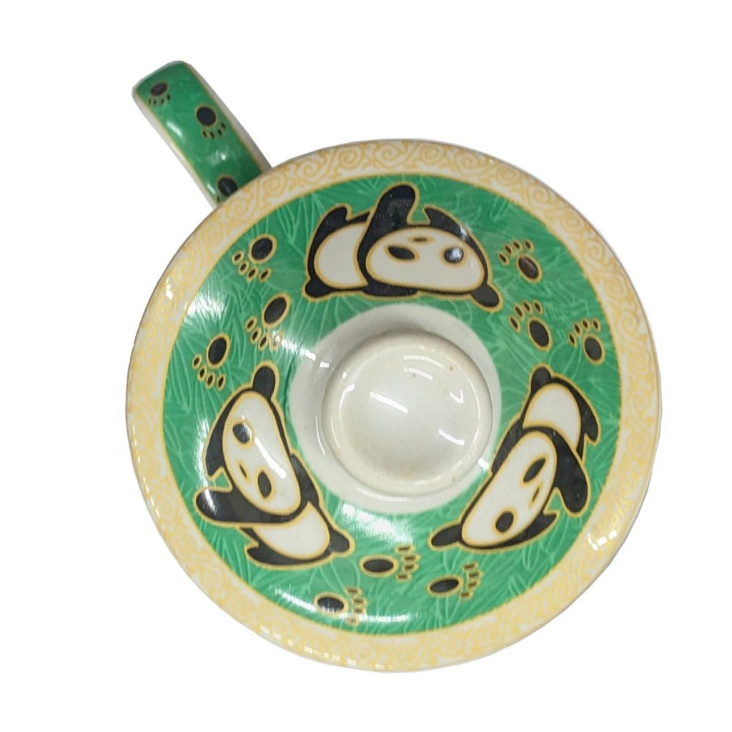 Porcelain Chinese Tea Mug with Infuser and Lid - Giant Panda Pattern