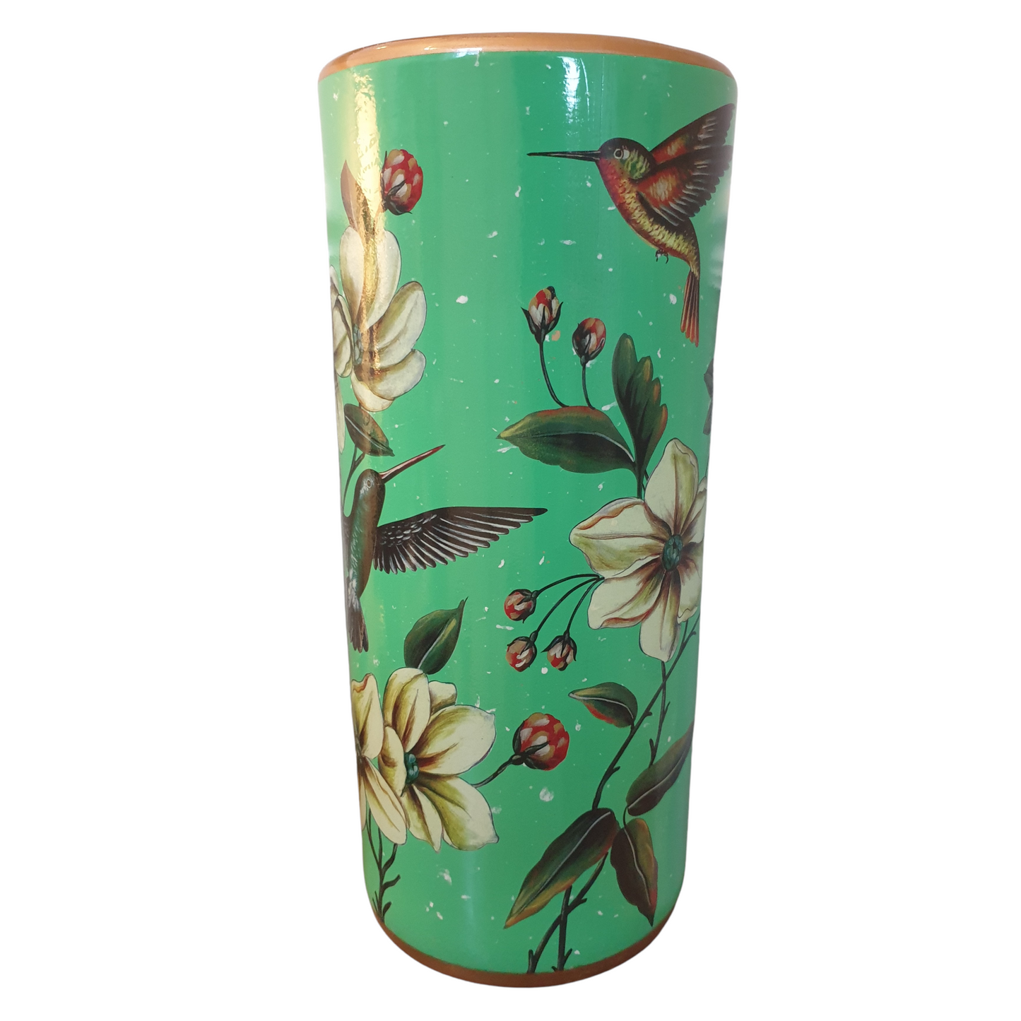 Umbrella Stand / Stick Holder - Chinese Ceramic - Humming Birds