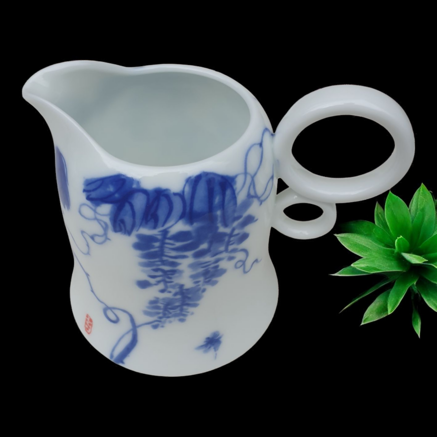 Chinese Blue and White Glory Luxury Tea Set with Jug and Strainer - Gift Boxed
