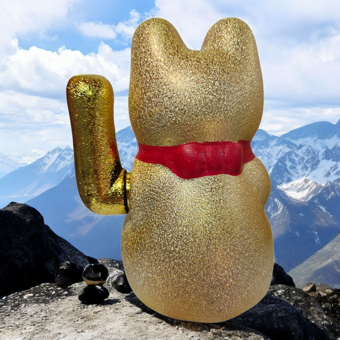 Lucky Waving Cat - Maneki-neko - 17cm Tall - Ceramic - Feng Shui