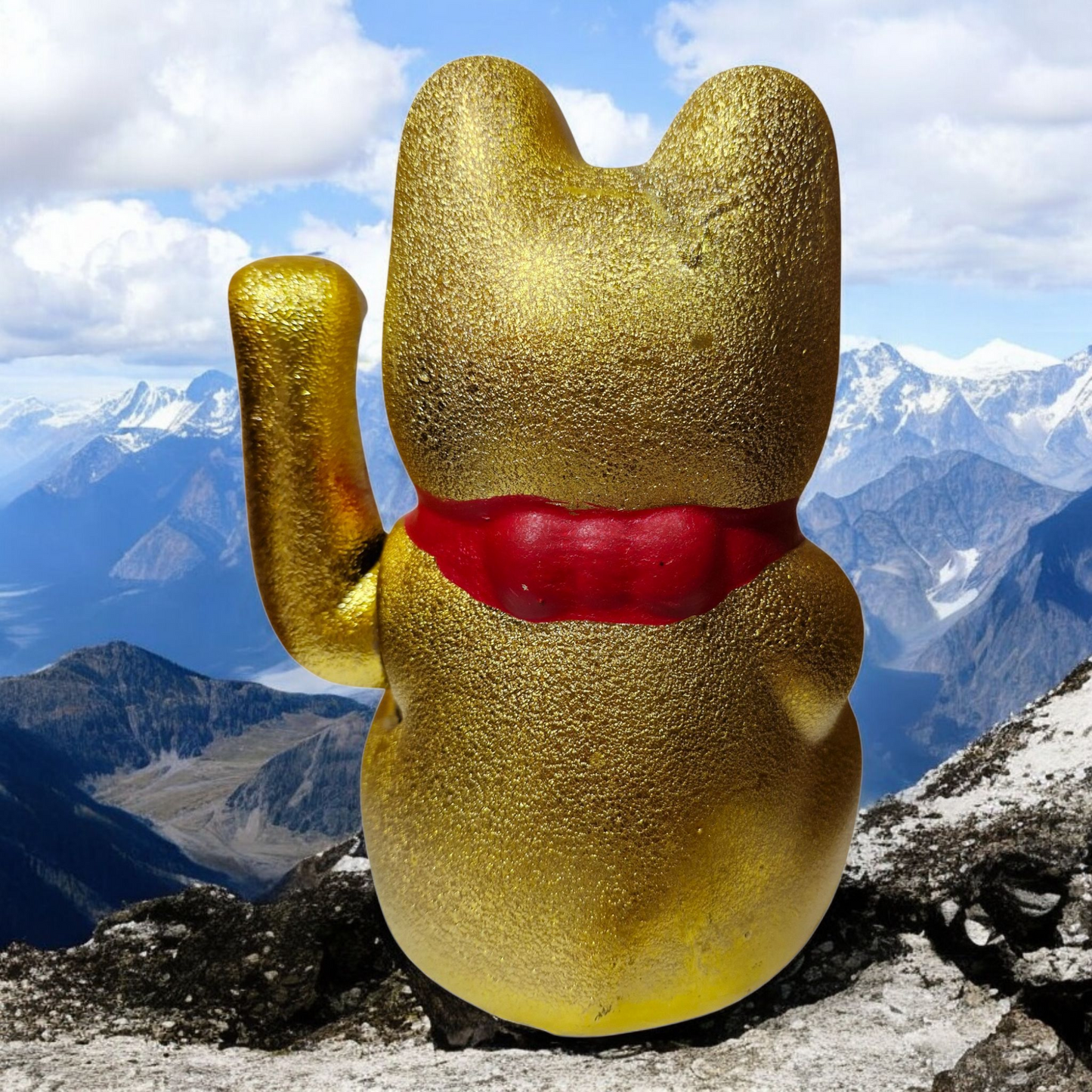 Lucky Waving Cat - Maneki-neko - 20cm Tall - Ceramic - Feng Shui