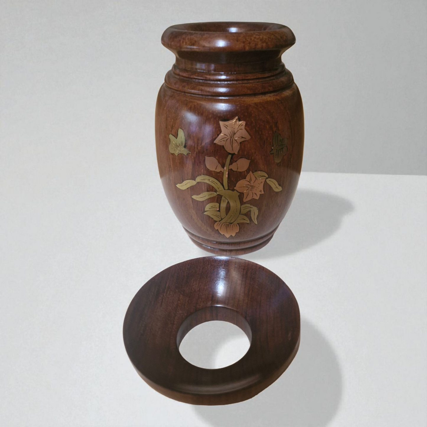 Chinese Tea Tools Set - Inlaid Padauk Wood Holder and Four Tea Tools
