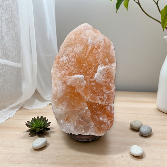 Himalayan Salt Lamp - Huge Size - 20Kg+ on Wooden Base - Feng Shui