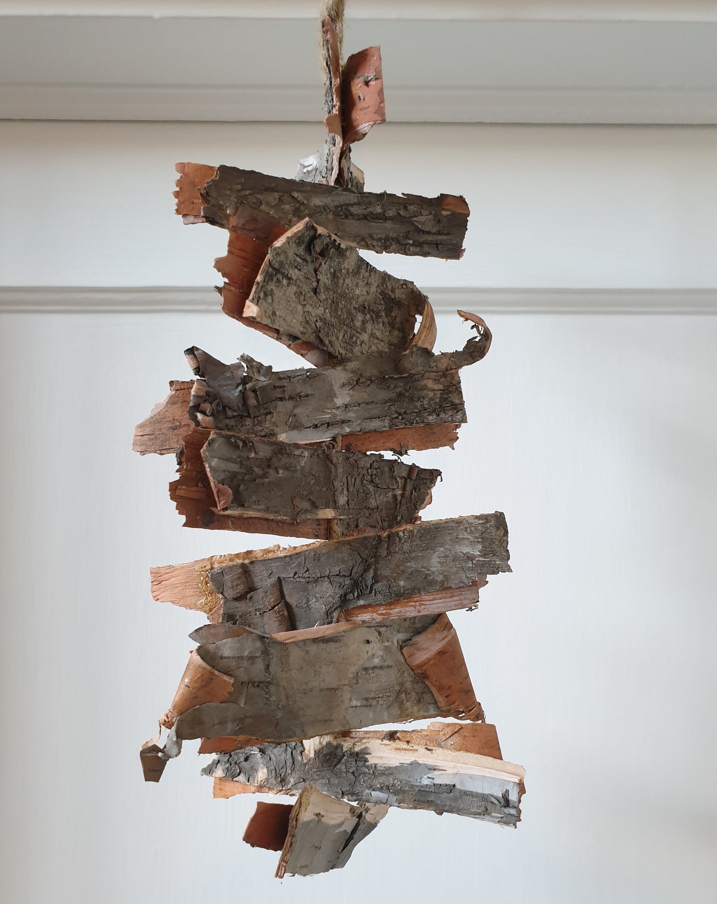 Birch Bark Hanging Garland - Rustic Decoration - Christmas - 30cm Long