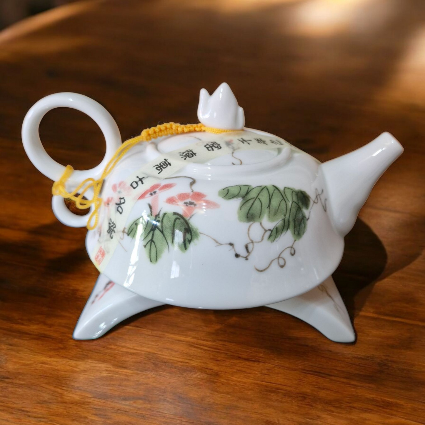 Chinese Hand Painted Bone China Luxury Tea Set - Morning Glory - Gift Boxed