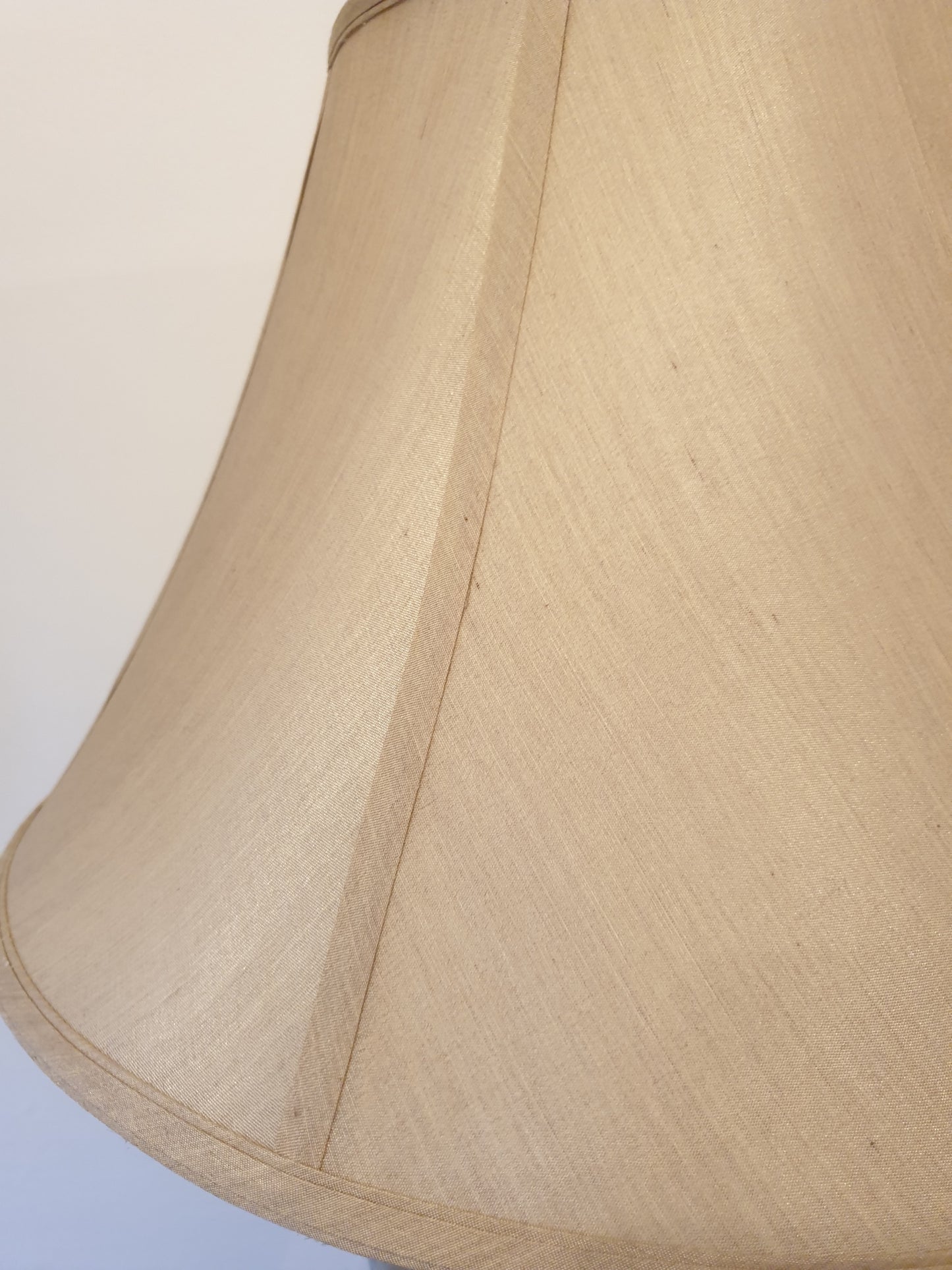 Pair of Chinese Vase Table Lamps with Shade - Blue Hibiscus Pattern - 66cm