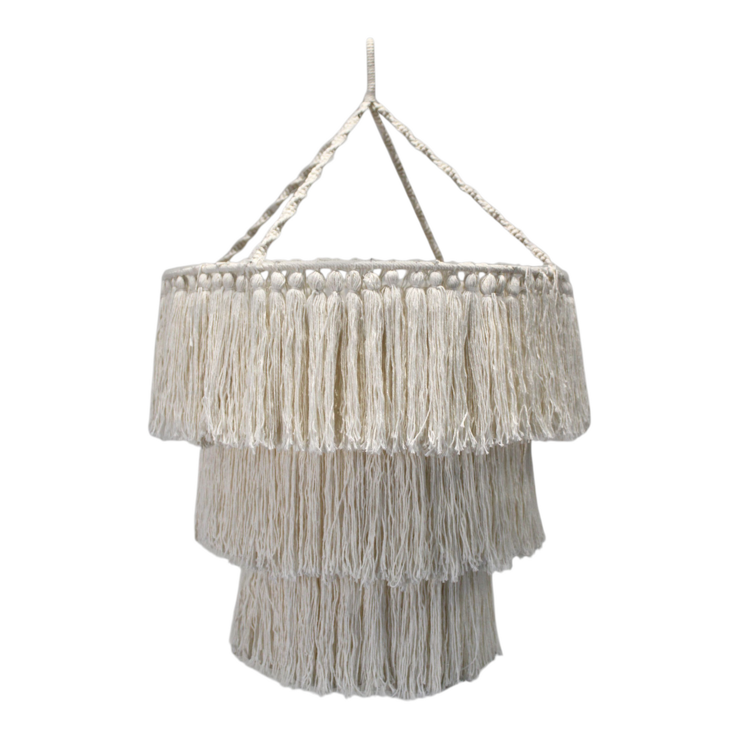 Macrame Soft Chandelier - Natural Colour - Natural Material - 80cm x 50cm