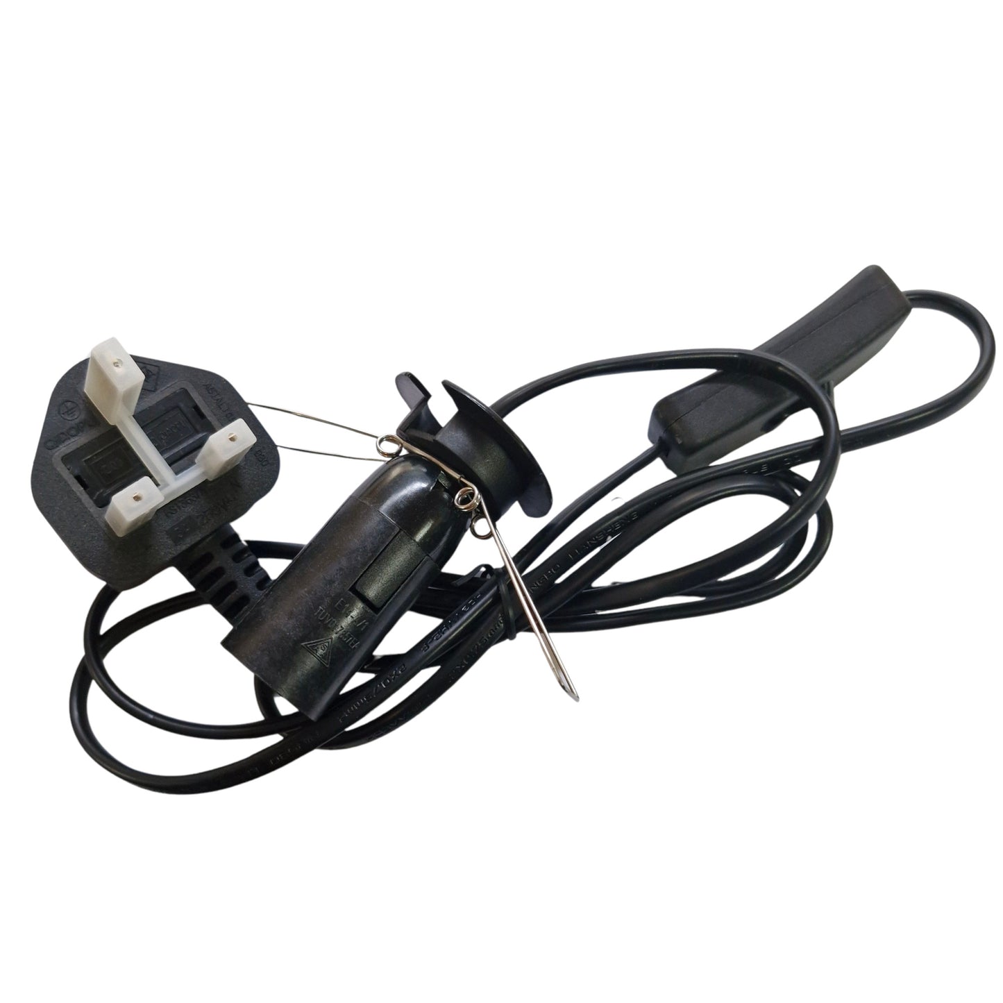Replacement Cable for Himalayan Salt Lamps - Black - 240v - UK Plug