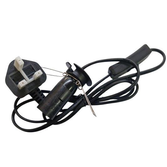 Replacement Cable for Himalayan Salt Lamps - Black - 240v - UK Plug