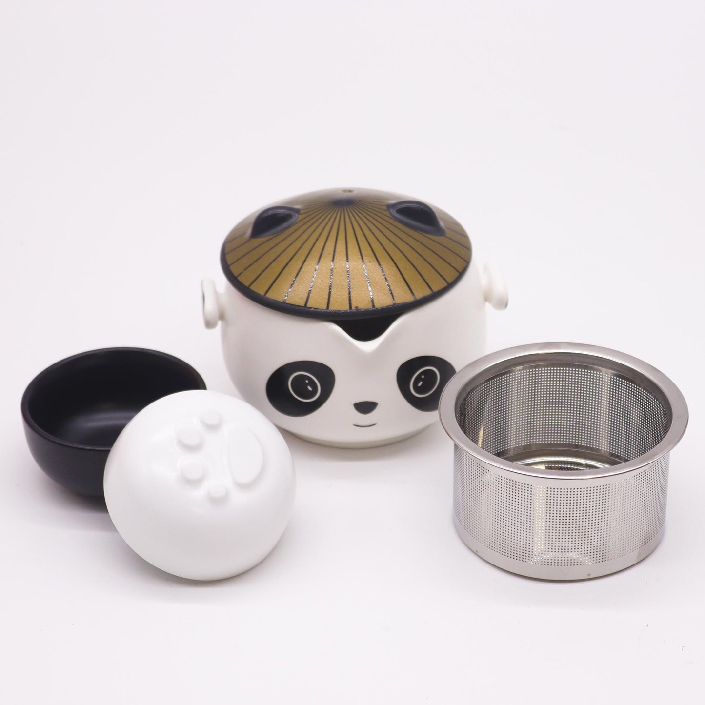 Chinese Kung Fu Panda Teapot Set - Two Cups - Travel Pack
