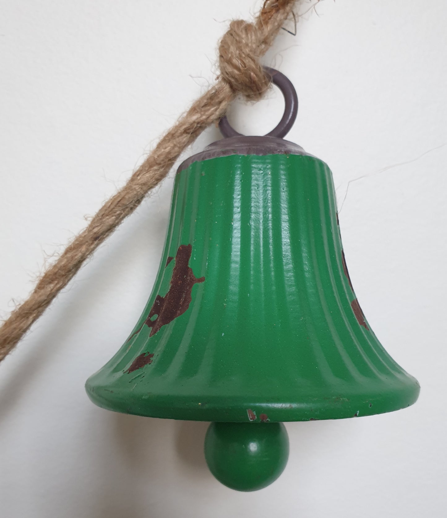 Metal Christmas Bell Garland - Distressed Finish - 10cm x 140cm